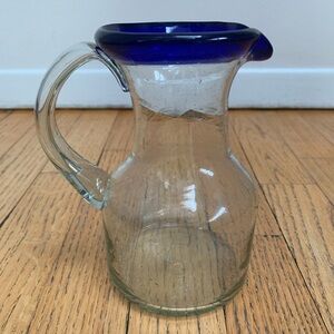 water pitcher-mexican glass-handblown
